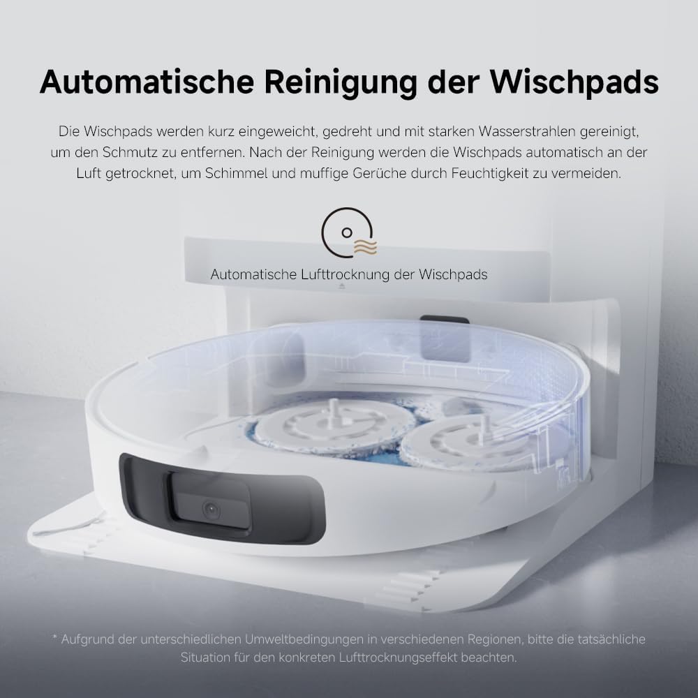 Xiaomi Robot Vacuum X20 Pro – 7000 Pa Saugleistung, duales Moppsystem, 75 Tage Staubbehälterkapazität, 4 Reinigungsmodi und 5200mAh Akku für eine gründliche und smarte Reinigung im Haushalt