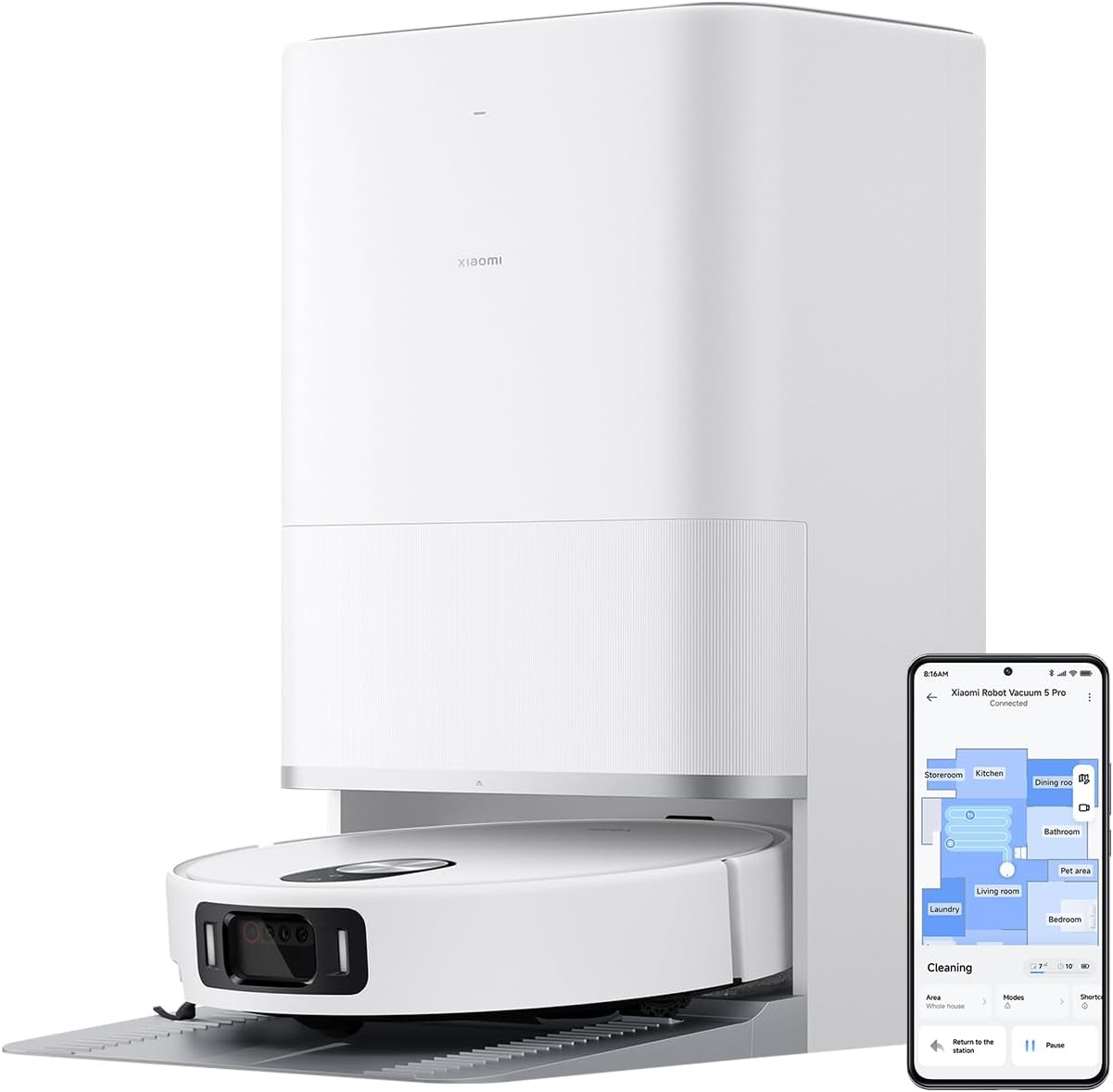 Xiaomi Robot Vacuum X20 Pro – 7000 Pa Saugleistung, duales Moppsystem, 75 Tage Staubbehälterkapazität, 4 Reinigungsmodi und 5200mAh Akku für eine gründliche und smarte Reinigung im Haushalt