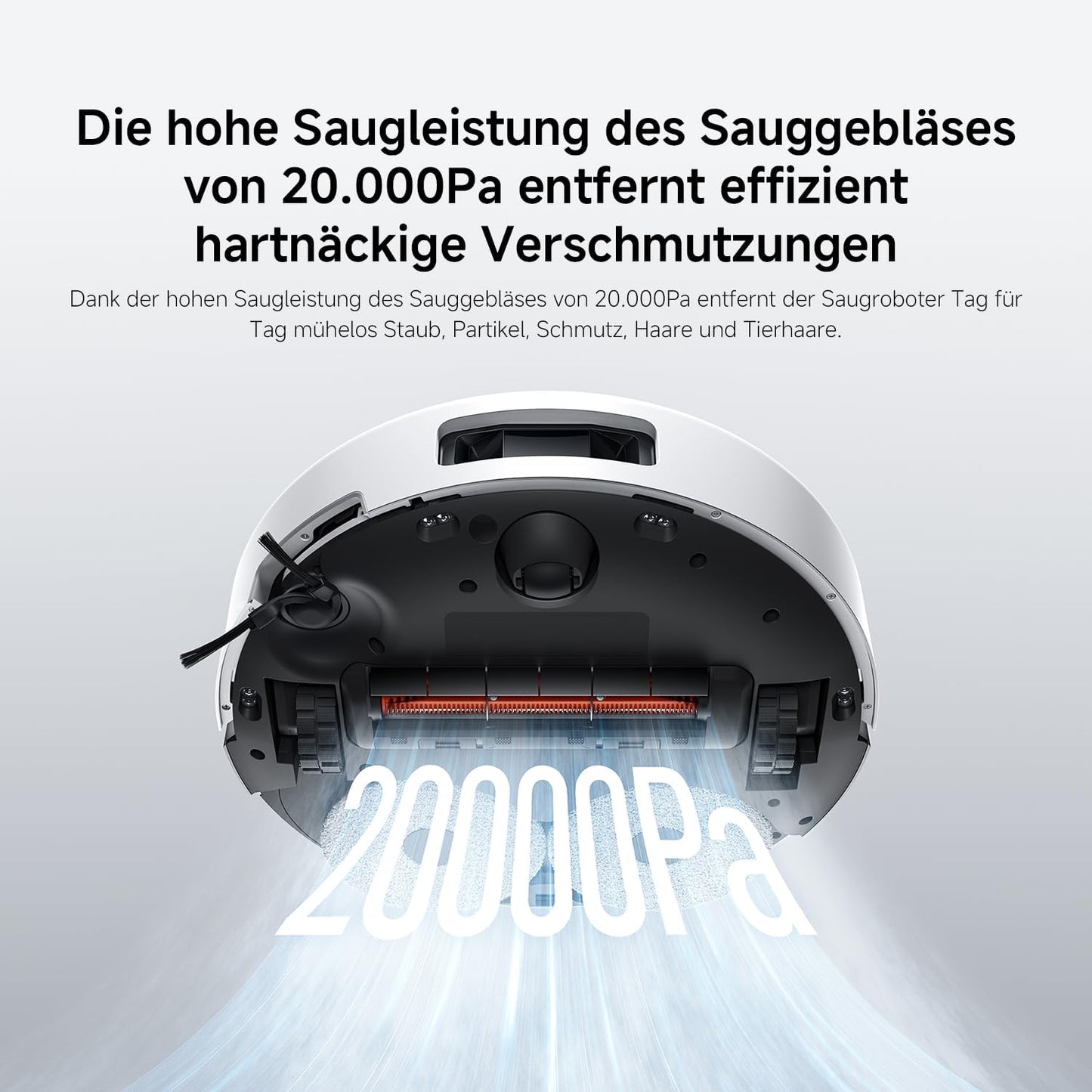 Xiaomi Robot Vacuum X20 Pro – 7000 Pa Saugleistung, duales Moppsystem, 75 Tage Staubbehälterkapazität, 4 Reinigungsmodi und 5200mAh Akku für eine gründliche und smarte Reinigung im Haushalt