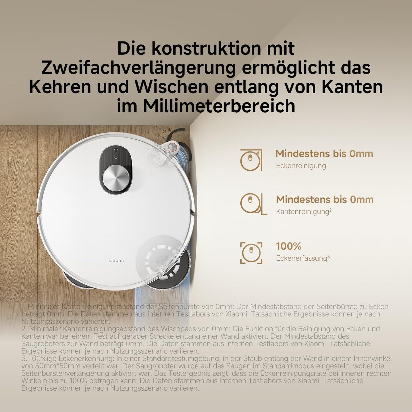 Xiaomi Robot Vacuum X20 Pro – 7000 Pa Saugleistung, duales Moppsystem, 75 Tage Staubbehälterkapazität, 4 Reinigungsmodi und 5200mAh Akku für eine gründliche und smarte Reinigung im Haushalt
